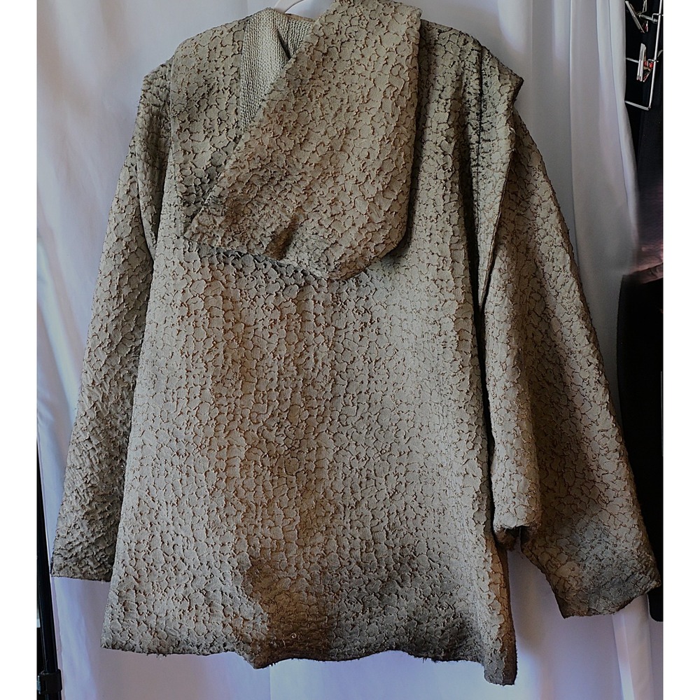 Custom Handmade Hooded Textured Robe Gold Metallic Sci-Fi Fantasy - Picture 6 of 16